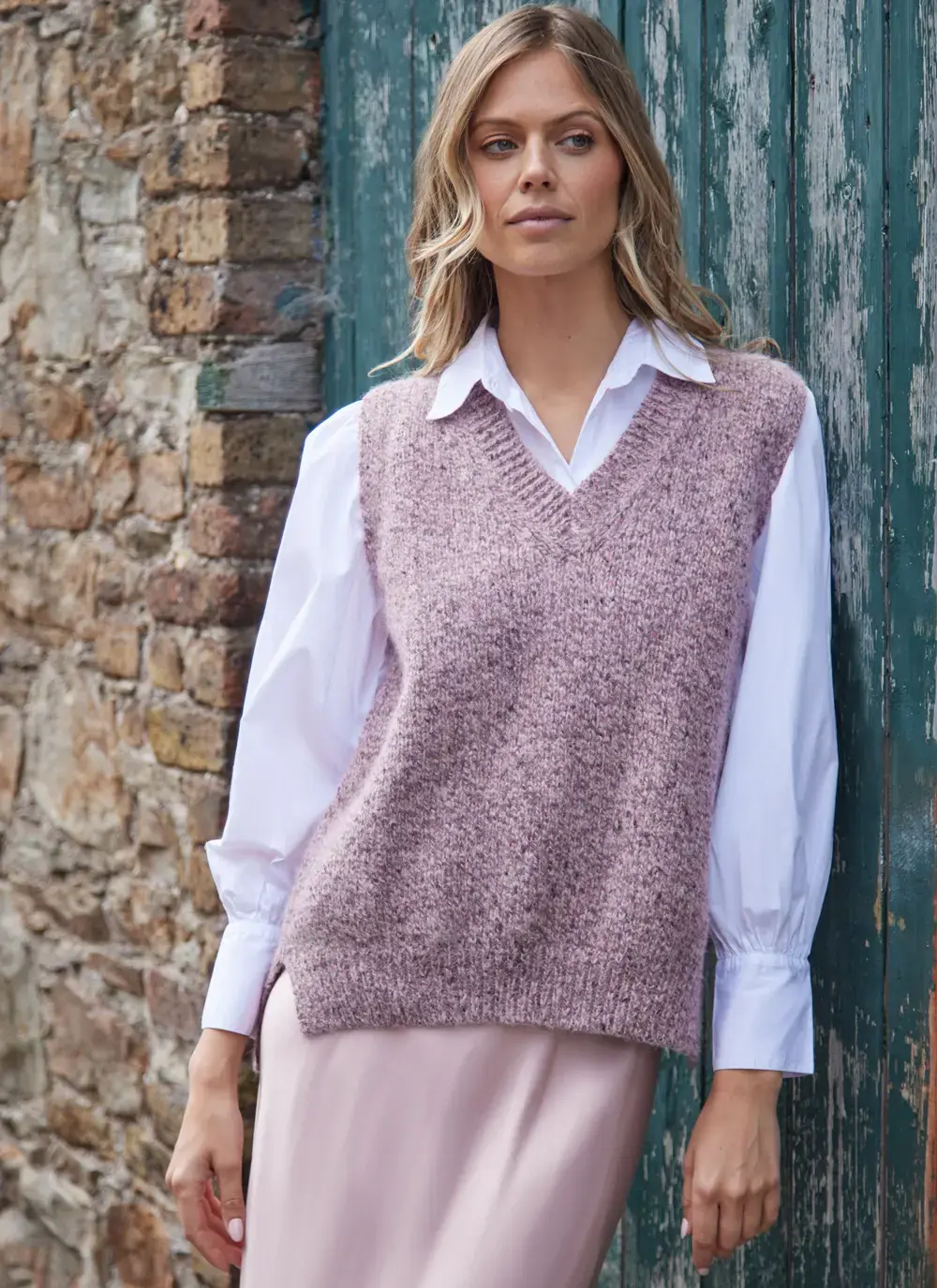 Fisherman Alpaca V-Neck Slipover